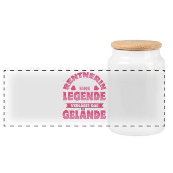 Retraité 2026 - Retraite - Pension - Boîte à biscuits avec couvercle en bois - blanc - Devant
