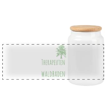 Wald Waldbaden Natur Naturliebhaber Baum Geschenk - Panorama Keksdose mit Holzdeckel - Weiß - Vorne