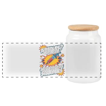 Dialysis Nurse Needles I Call Them Dialysis Worker - Panoramic Cookie Jar with Wooden Lid - white - Front