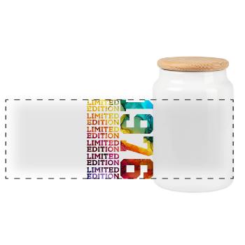 ÉDITION LIMITÉE 1976 50 ANS 50E ANNIVERSAIRE - Boîte à biscuits avec couvercle en bois - blanc - Devant