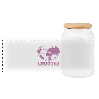 Menschlichkeit Equality Love Crosses Borders - Panorama Keksdose mit Holzdeckel - Weiß - Vorne