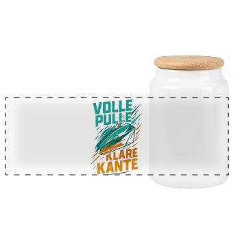 Full Pulle Clear Edge Biker Shirt - Panoramic Cookie Jar with Wooden Lid - white - Front