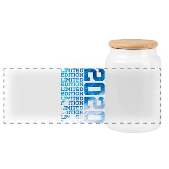 ÉDITION LIMITÉE 2020 6 ANS 6E ANNIVERSAIRE - Boîte à biscuits avec couvercle en bois - blanc - Devant
