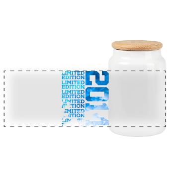 LIMITED EDITION 2014 12 JAHRE 12. GEBURTSTAG - Panorama Keksdose mit Holzdeckel - Weiß - Vorne