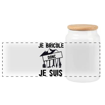 Outils Suspendus Atelier Bricolage Maison - Boîte à biscuits avec couvercle en bois - blanc - Devant