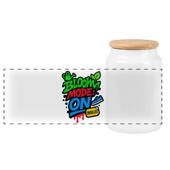 Mode Bloom sur le look streetwear maintenant Bloom - Boîte à biscuits avec couvercle en bois - blanc - Devant