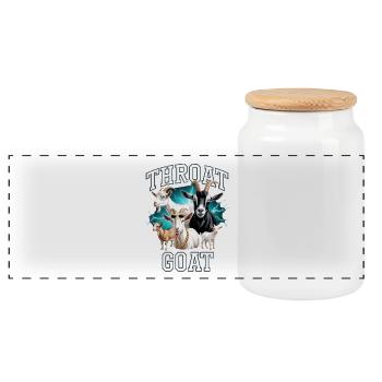 Gorge Chèvre Meme Y2K Bootleg Inportable - Boîte à biscuits avec couvercle en bois - blanc - Devant