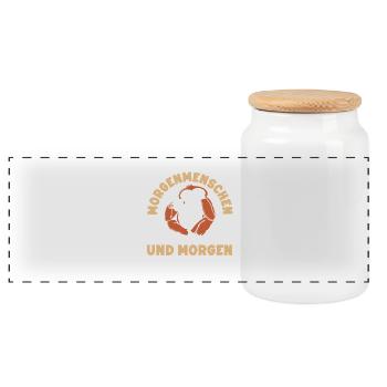 Je déteste les gens du matin, le café, la paresse, - Boîte à biscuits avec couvercle en bois - blanc - Devant