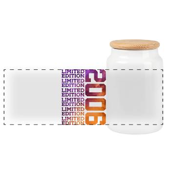 20 YEARS LIMITED EDITION 2006 20TH ANNIVERSARY - Panoramic Cookie Jar with Wooden Lid - white - Front