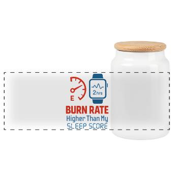 Startup-gründer Survivor Burnout Recover - Panorama Keksdose mit Holzdeckel - Weiß - Vorne
