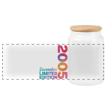 Birthday December 2005 Born In December Gift - Panoramic Cookie Jar with Wooden Lid - white - Front