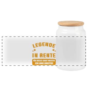 Une légende prend sa retraite en disant - Boîte à biscuits avec couvercle en bois - blanc - Devant