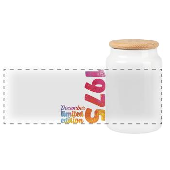 Cadeau D'anniversaire Décembre 1975 Anniversaire - Boîte à biscuits avec couvercle en bois - blanc - Devant