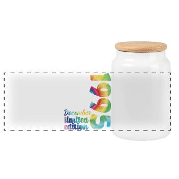Birthday December 1995 Gift Tie And Dye Tee - Panoramic Cookie Jar with Wooden Lid - white - Front
