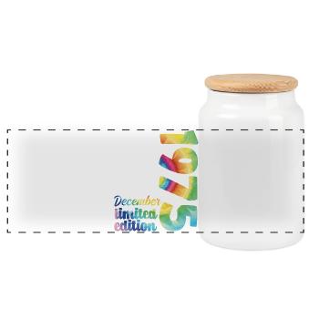 December 1975 Birthday Gift Tie And Dye Tee - Panoramic Cookie Jar with Wooden Lid - white - Front