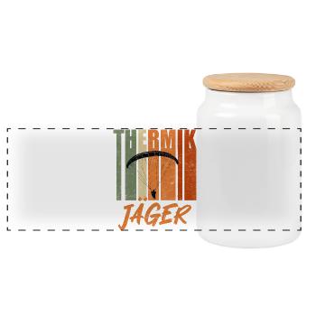 Parapente THERIK JÄGER Fun - Boîte à biscuits avec couvercle en bois - blanc - Devant