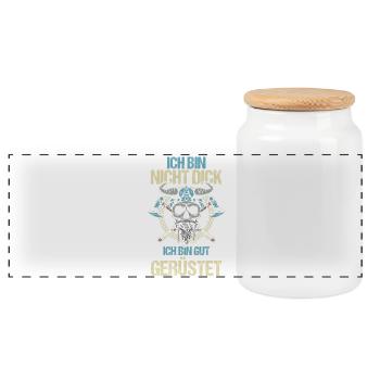 Mur des Boucliers Médiévaux Marché Médiéval Viking - Boîte à biscuits avec couvercle en bois - blanc - Devant