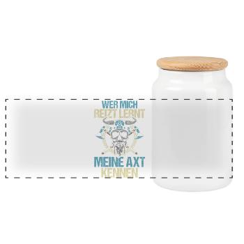 Mur des Boucliers Médiévaux Marché Médiéval Viking - Boîte à biscuits avec couvercle en bois - blanc - Devant