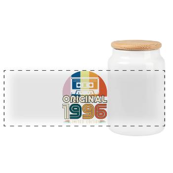 30 ans Anniversaire 1996 Vintage Original Cadeau - Boîte à biscuits avec couvercle en bois - blanc - Devant