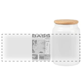 Bass Guitar Lover Bass Player Streetwear - Panoramic Cookie Jar with Wooden Lid - white - Front