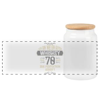 70. Geburtstag 70 Jahre alt Spruch Geschenk - Panorama Keksdose mit Holzdeckel - Weiß - Vorne