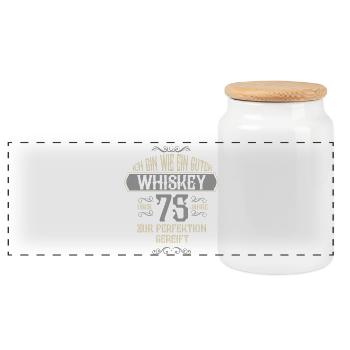 75th Birthday 75 Years Old Saying Gift - Panoramic Cookie Jar with Wooden Lid - white - Front