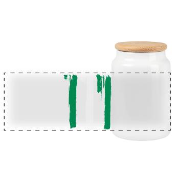 Drapeau du Nigéria - Boîte à biscuits avec couvercle en bois - blanc - Devant