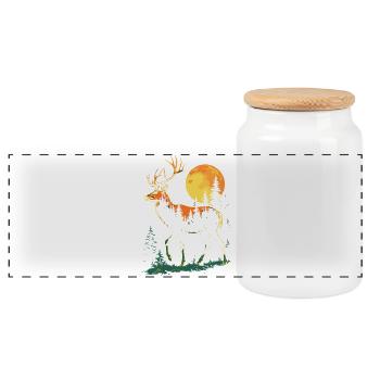 Cerf, Forêt, Nature, Nature sauvage, Extérieur, Animal - Boîte à biscuits avec couvercle en bois - blanc - Devant