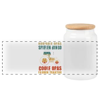 Agriculteur offre des cadeaux agricoles Tracteurs agricoles - Boîte à biscuits avec couvercle en bois - blanc - Devant