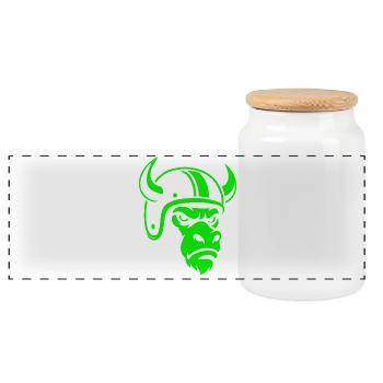 Biker Bull – Racing Spirit & Steel Head - Boîte à biscuits avec couvercle en bois - blanc - Devant