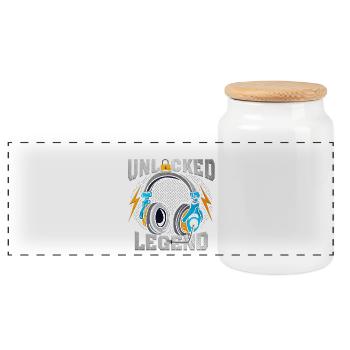 Level 7 Unlocked Legend - Panorama Keksdose mit Holzdeckel - Weiß - Vorne