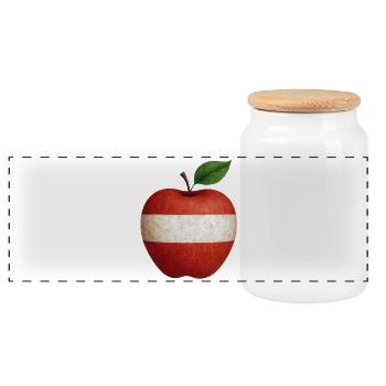 Autriche - Boîte à biscuits avec couvercle en bois - blanc - Devant