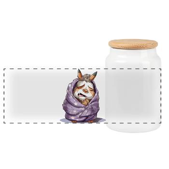 Compagnon de sommeil du lit étoilé - Boîte à biscuits avec couvercle en bois - blanc - Devant