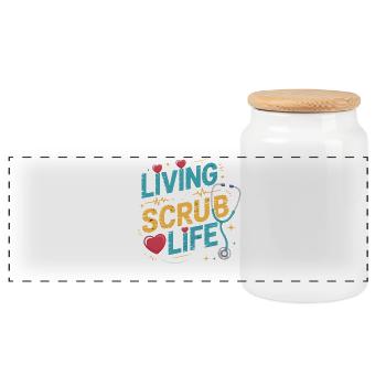 La vie dans les broussailles - Boîte à biscuits avec couvercle en bois - blanc - Devant