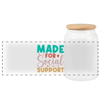 Citation d’un travailleur social pour le social de soutien social - Boîte à biscuits avec couvercle en bois - blanc - Devant