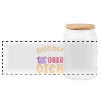 Cuisiner MOI ET MON RIZIÈRE BLASPHÈME Drôle - Boîte à biscuits avec couvercle en bois - blanc - Devant