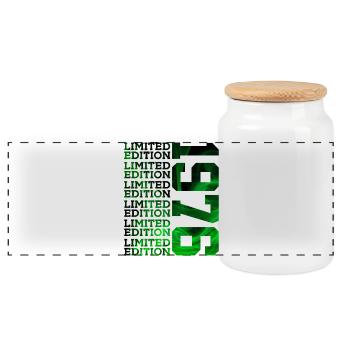 ÉDITION LIMITÉE 1976 50 ANS 50E ANNIVERSAIRE - Boîte à biscuits avec couvercle en bois - blanc - Devant