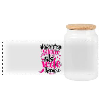 Girls' Trip 2026 Girls' Trip Girls' Tour Girls' Trip - Panoramic Cookie Jar with Wooden Lid - white - Front