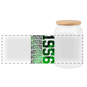 ÉDITION LIMITÉE 1956 70 ANS 70E ANNIVERSAIRE - Boîte à biscuits avec couvercle en bois - blanc - Devant