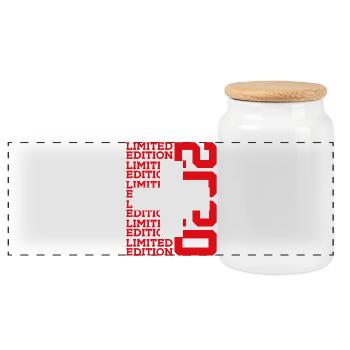 LIMITED EDITION 2020 SCHWEIZ 6. GEBURTSTAG - Panorama Keksdose mit Holzdeckel - Weiß - Vorne