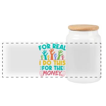 Social Worker Quote For Real Do This For Money - Panorama Keksdose mit Holzdeckel - Weiß - Vorne