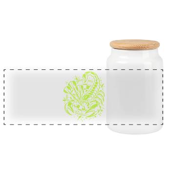 Fléchettes | Pique à chaque aventure - Skorpion - Boîte à biscuits avec couvercle en bois - blanc - Devant