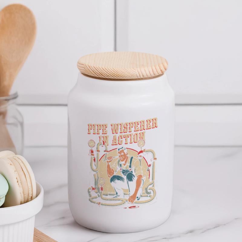 Pipe Layer Pipe Builder Pipe Whisperer Boîte à biscuits avec couvercle en bois