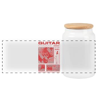 Guitariste Guitariste Rock Musicien streetwear - Boîte à biscuits avec couvercle en bois - blanc - Devant