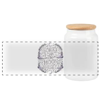 Sorcellerie Désolé, je ne peux pas, je suis un lanceur de sorts Wicca - Boîte à biscuits avec couvercle en bois - blanc - Devant
