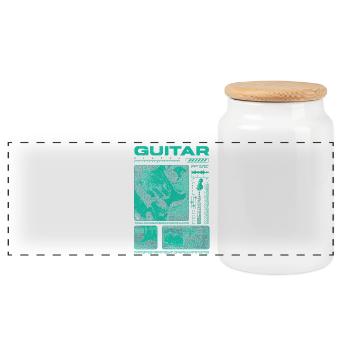 Guitariste Guitariste Rock Musicien streetwear - Boîte à biscuits avec couvercle en bois - blanc - Devant
