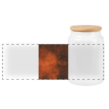 Jeu de couleurs de la nébuleuse de flamme - Boîte à biscuits avec couvercle en bois - blanc - Devant