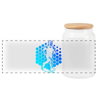 Motif courant pour de véritables amoureux - Boîte à biscuits avec couvercle en bois - blanc - Devant