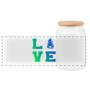Déclaration pour tous les motocross - Boîte à biscuits avec couvercle en bois - blanc - Devant