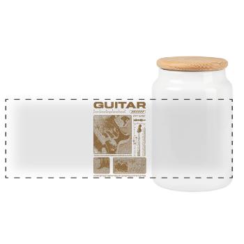Guitariste Guitariste Rock Musicien streetwear - Boîte à biscuits avec couvercle en bois - blanc - Devant